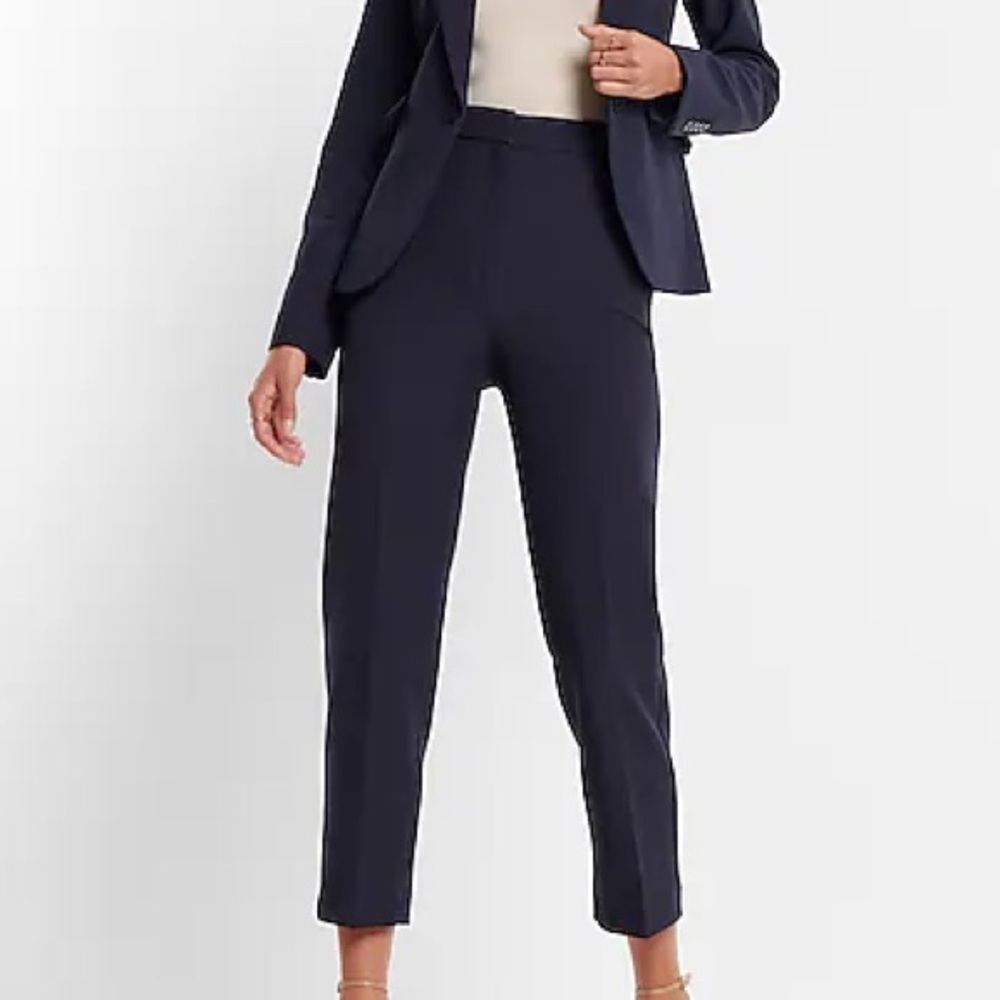 Express Editor Navy Ankle Pants